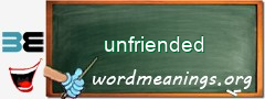 WordMeaning blackboard for unfriended